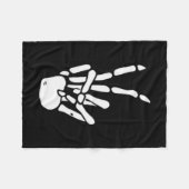 Skeleton Hand Peace Sign Bone Fleecedecke (Vorderseite (Horizontal))