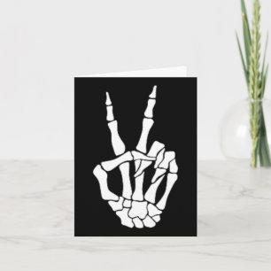 Skeleton Hand Peace Sign Bone Halloween Pocket Ske Karte