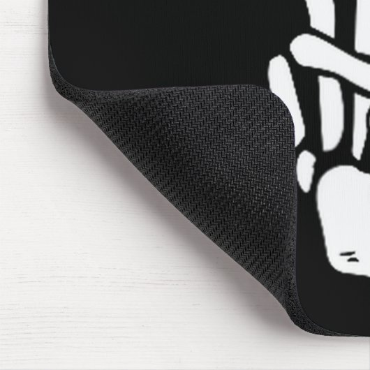 Skeleton Hand Peace Sign Bone Mousepad (Ecke)