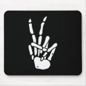 Skeleton Hand Peace Sign Bone  Mousepad (Vorne)