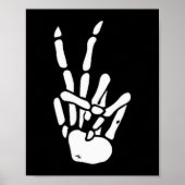Skeleton Hand Peace Sign Bone  Poster (Vorne)