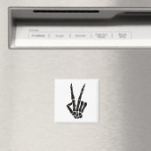 Skeleton Hand Peace Sign Bones Halloween Skelett Magnet (In Situ (Geschirrspüler))