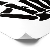 Skeleton Hand Peace Sign Bones Halloween Skelett Poster (Ecke)