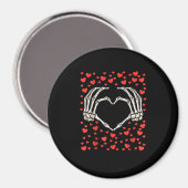 Skeleton Hand Red Heart Birthday Valentinstag Magnet (Vorderseite/Rückseite)