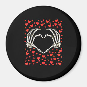 Skeleton Hand Red Heart Birthday Valentinstag Magnet