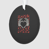 Skeleton Hand Red Heart Birthday Valentinstag Ornament (Vorderseite)