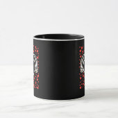 Skeleton Hand Red Heart Birthday Valentinstag Tasse (Zentrum)