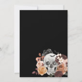 Skeleton Hand Ring Goth Hochzeit im Herbst Save th Einladung (Rückseite)