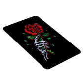 Skeleton Hand Rote Rose Blume Magnet (Rechte Seite)