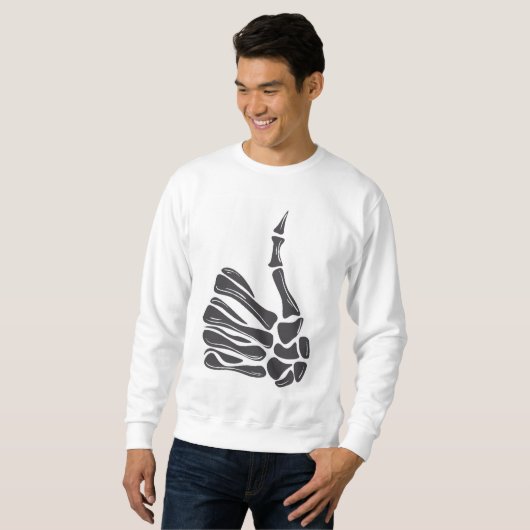 Skeleton Hand Thumbs Up Sweatshirt (Vorne ganz)