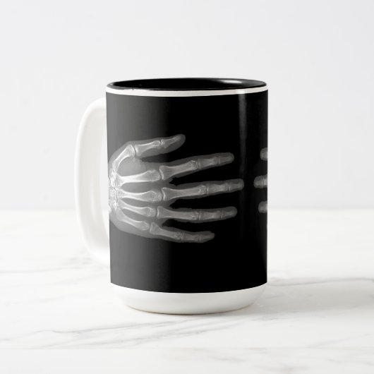 Skeleton Hand X-Ray Tasse (Vorderseite Links)