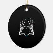 Skeleton Handklassisches Halloween Keramik Ornament (Links)