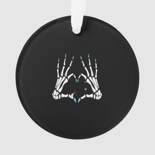 Skeleton Handklassisches Halloween Ornament (Vorderseite)