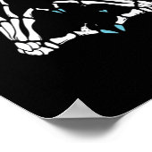 Skeleton Handklassisches Halloween Poster (Ecke)