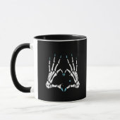 Skeleton Handklassisches Halloween Tasse (Links)
