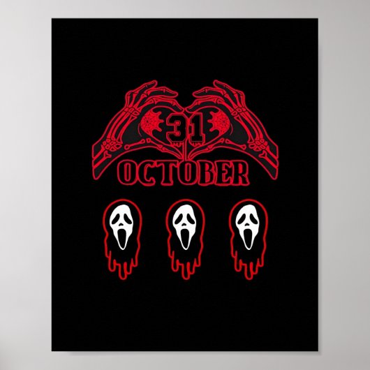 Skeleton Hands 31/10 Classic Poster (Vorne)
