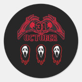 Skeleton Hands 31/10 Classic Runder Aufkleber (Vorderseite)