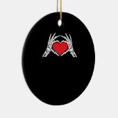 Skeleton Hands A Red Heart Classic Keramik Ornament (Rechts)