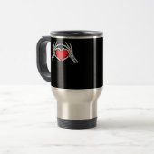 Skeleton Hands A Red Heart Classic Reisebecher (Vorderseite Links)