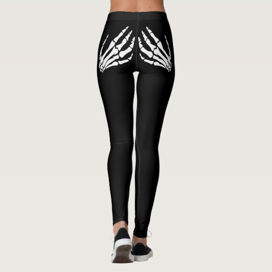 Skeleton Hands Berühren Hintern Halloween Leggings (Rückseite)