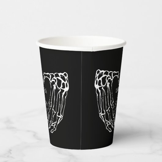Skeleton Hands Fall Paare Dusche bis zum Tod Pappbecher (Rechts)