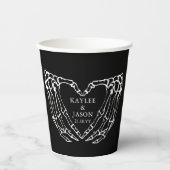 Skeleton Hands Fall Paare Dusche bis zum Tod Pappbecher (Vorderseite)