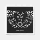 Skeleton Hands Fall Paare Dusche bis zum Tod Serviette (Vorderseite)