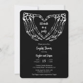 Skeleton Hands Fall Paare Einladung (Vorderseite)