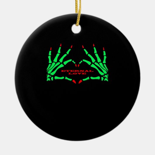 Skeleton Hands - Funny Halloween Keramik Ornament (Vorne)