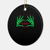 Skeleton Hands - Funny Halloween Keramik Ornament (Links)