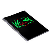 Skeleton Hands - Funny Halloween Notizblock (Rechte Seite)