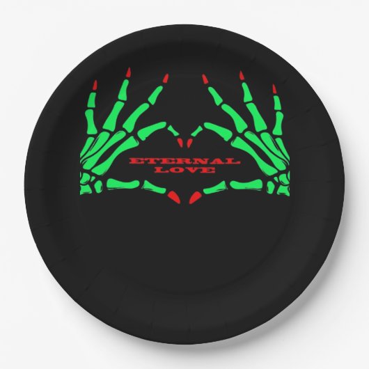 Skeleton Hands - Funny Halloween Pappteller (Vorderseite)