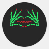 Skeleton Hands - Funny Halloween Runder Aufkleber (Vorderseite)