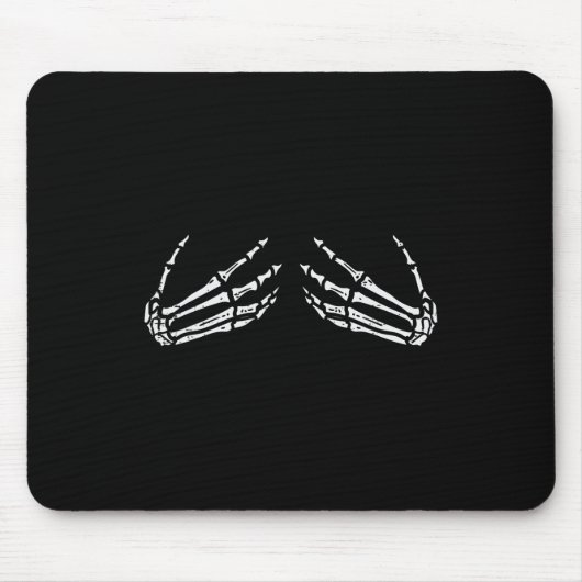 Skeleton Hands Funny Retro Halloween Kostüm Outfi Mousepad (Vorne)