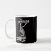 Skeleton Hands Ghost Spooky Halloween Kaffeetasse (Links)