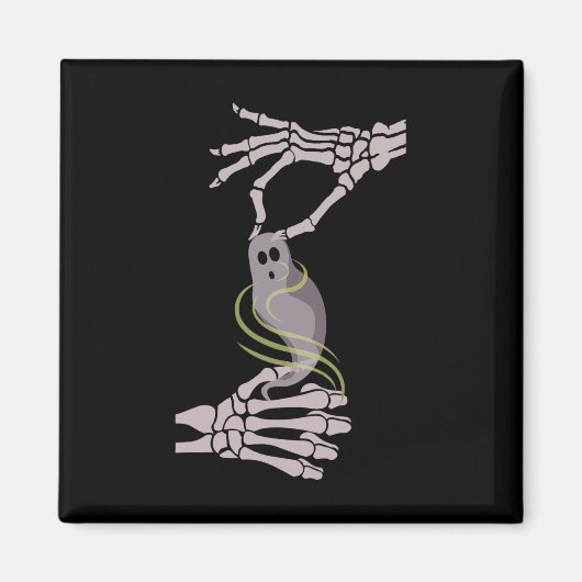 Skeleton Hands Ghost Spooky Halloween Magnet (Vorne)