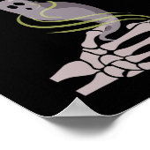 Skeleton Hands Ghost Spooky Halloween Poster (Ecke)