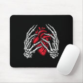 Skeleton Hands halten Herz Halloween Kostüm Wom Mousepad (Mit Mouse)