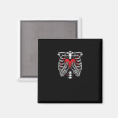 Skeleton Hands halten Herz Halloween Kostümspass Magnet (Vorderseite/Rückseite)