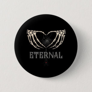Skeleton Hands Heart Classic Button