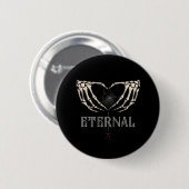 Skeleton Hands Heart Classic Button (Vorne & Hinten)