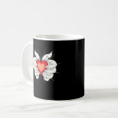 Skeleton Hands Heart Classic Kaffeetasse (Vorderseite Links)
