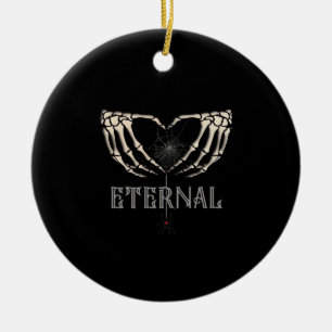Skeleton Hands Heart Classic Keramik Ornament
