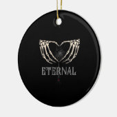 Skeleton Hands Heart Classic Keramik Ornament (Links)
