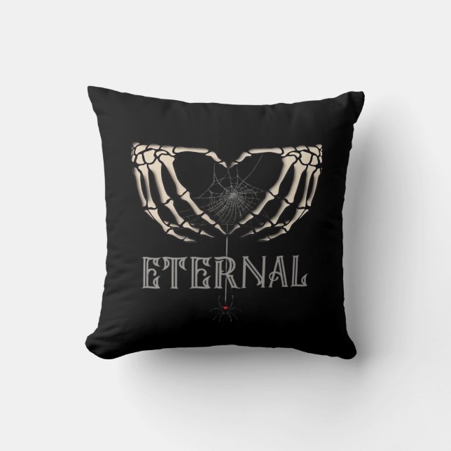 Skeleton Hands Heart Classic Kissen (Vorderseite)