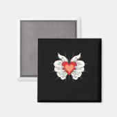 Skeleton Hands Heart Classic Magnet (Vorderseite/Rückseite)