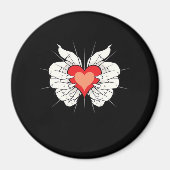 Skeleton Hands Heart Classic Magnet (Vorne)