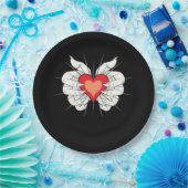 Skeleton Hands Heart Classic Pappteller (Party)