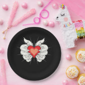 Skeleton Hands Heart Classic Pappteller (Party)