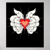 Skeleton Hands Heart Classic Poster (Vorne)